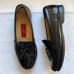 Cole Haan Men’s Pinch Tassel Black Leather Loafers